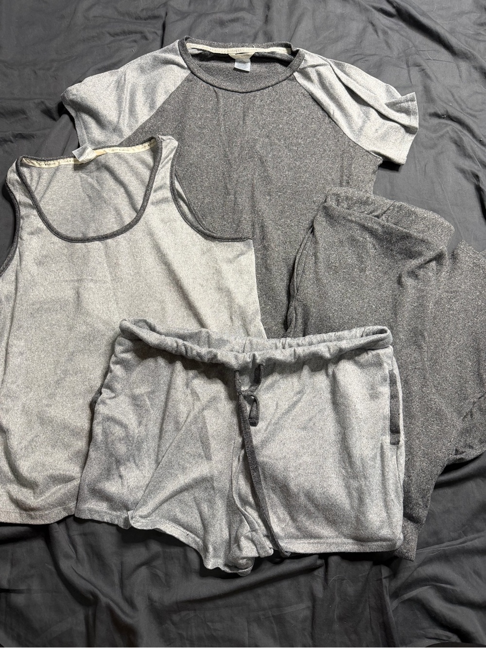 Lucky Brand Gray Heather 4-Piece Pajama Set